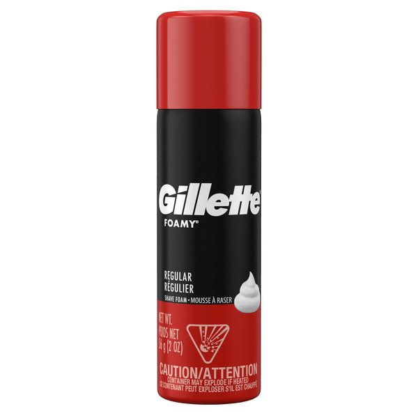 Gillette Foamy Shave Cream, Original Scent, 2 oz Aerosol, PK48 14501